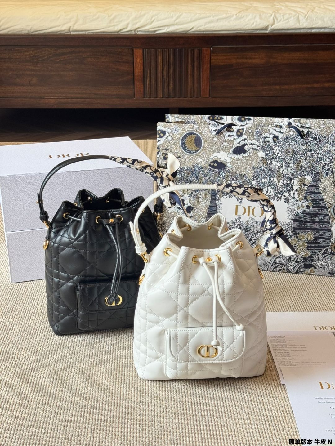 今日特価】DIOR CARO BUCKET バケットバッグ - メルカリ