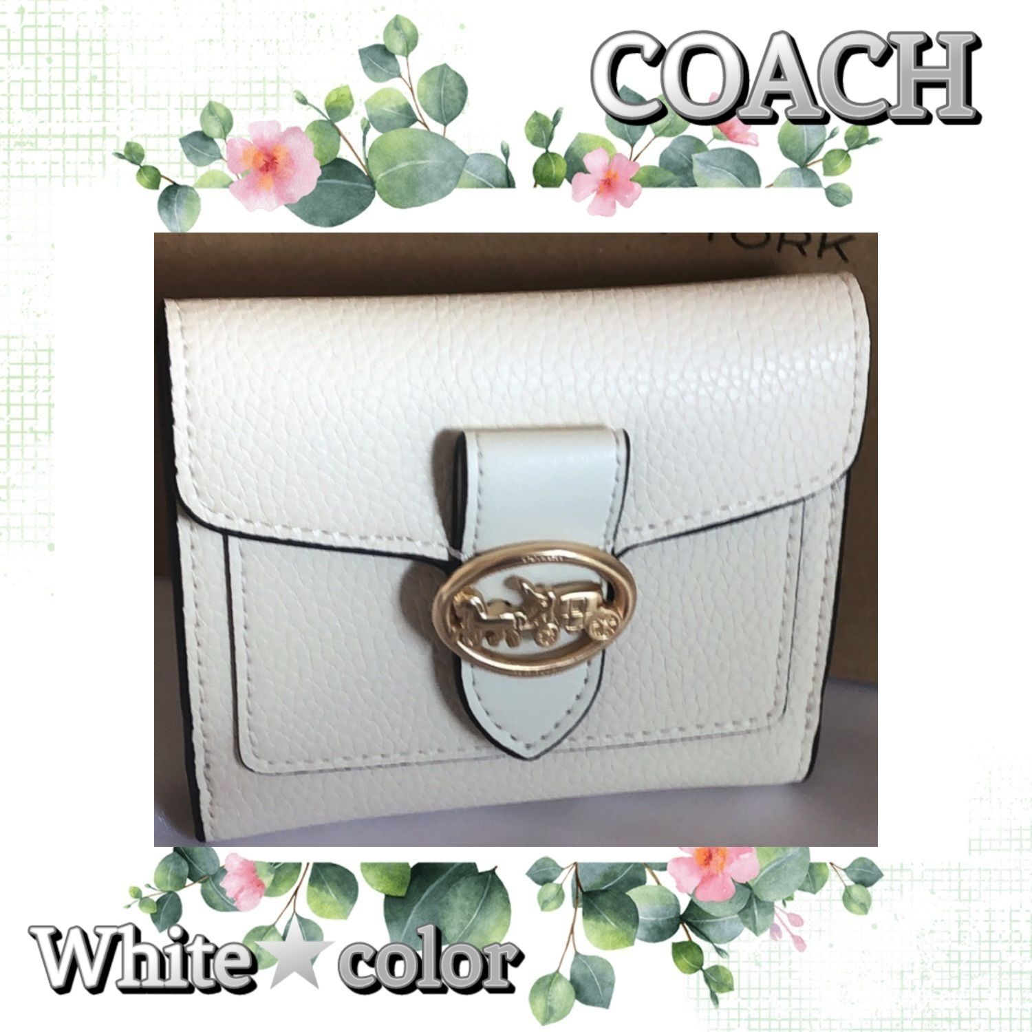 年始セール中 匿名配送 新品  COACH コーチ レザー スモール 財布