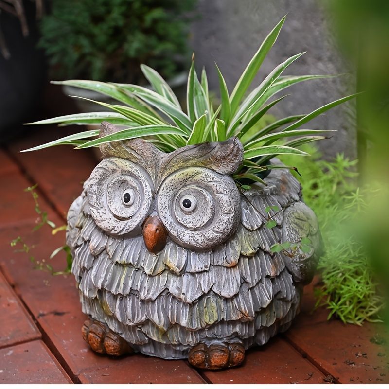 鉢植え 植木鉢 プランター プラントポット フラワーポット ガーデニング 屋内 室内 インテリア 玄関 フクロウ ふくろう 鳥 多肉植物 サボテ