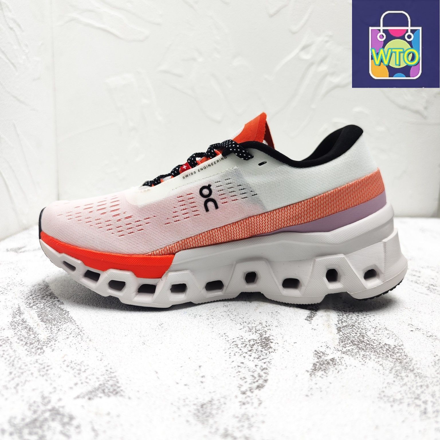 【送料無料】On cloudmonster2ランニングシューズ ホワイト/レッド On Cloudmonster2 クラウドモンスター 第二世代 ジョギング