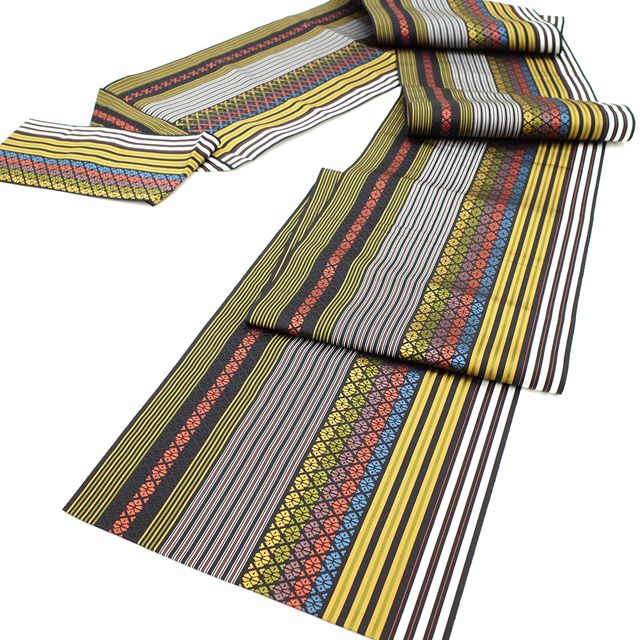 博多織名古屋帯 認証有　原田織物　お値下げ中８/22 新品】 名古屋帯 八寸 本場筑前博多織 原田織物 全通柄 全通 正絹 絹