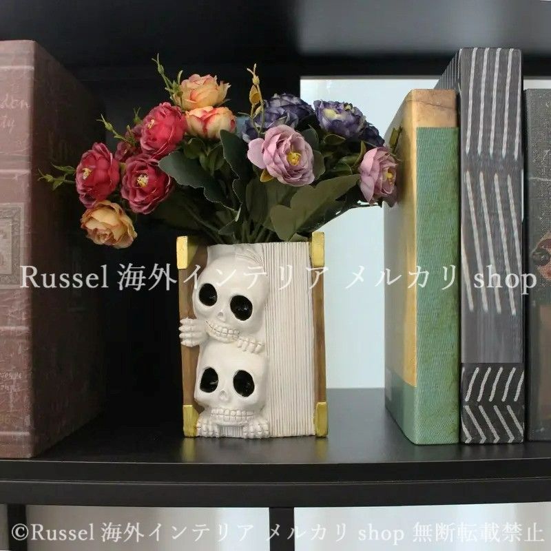 プランター がいこつ ハロウィン 樹脂 オバケ パーティー 骸骨 スカル ガーデニング 雑貨 ガーデン雑貨 ガーデンインテリア ガーデン インテリア 庭の装飾 お洒落 おしゃれ 4-7 YUZUMIYA_COM