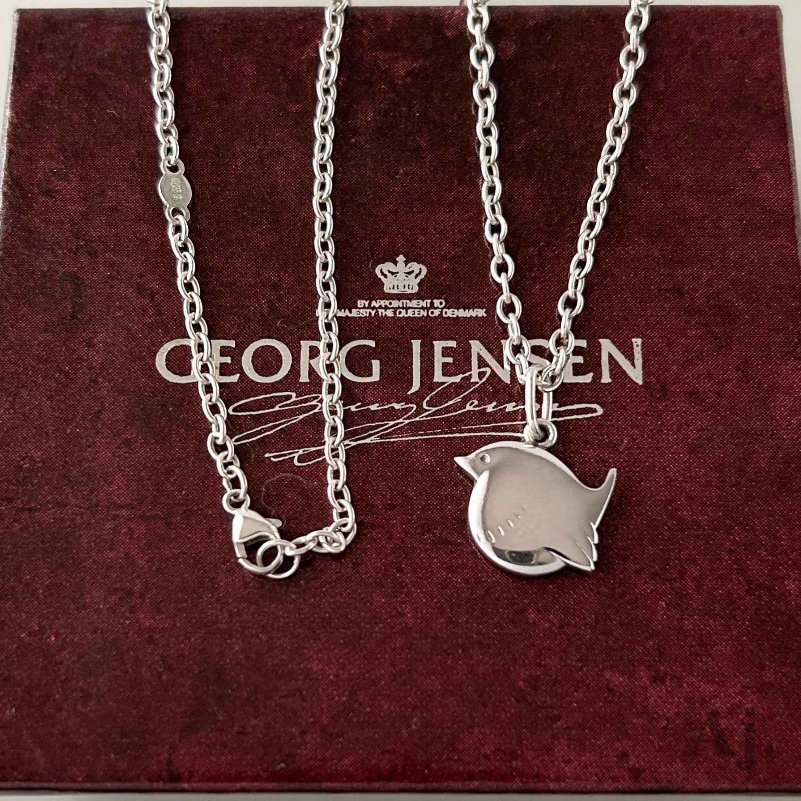 レア美品ジョージジェンセンバードネックレス925シルバー