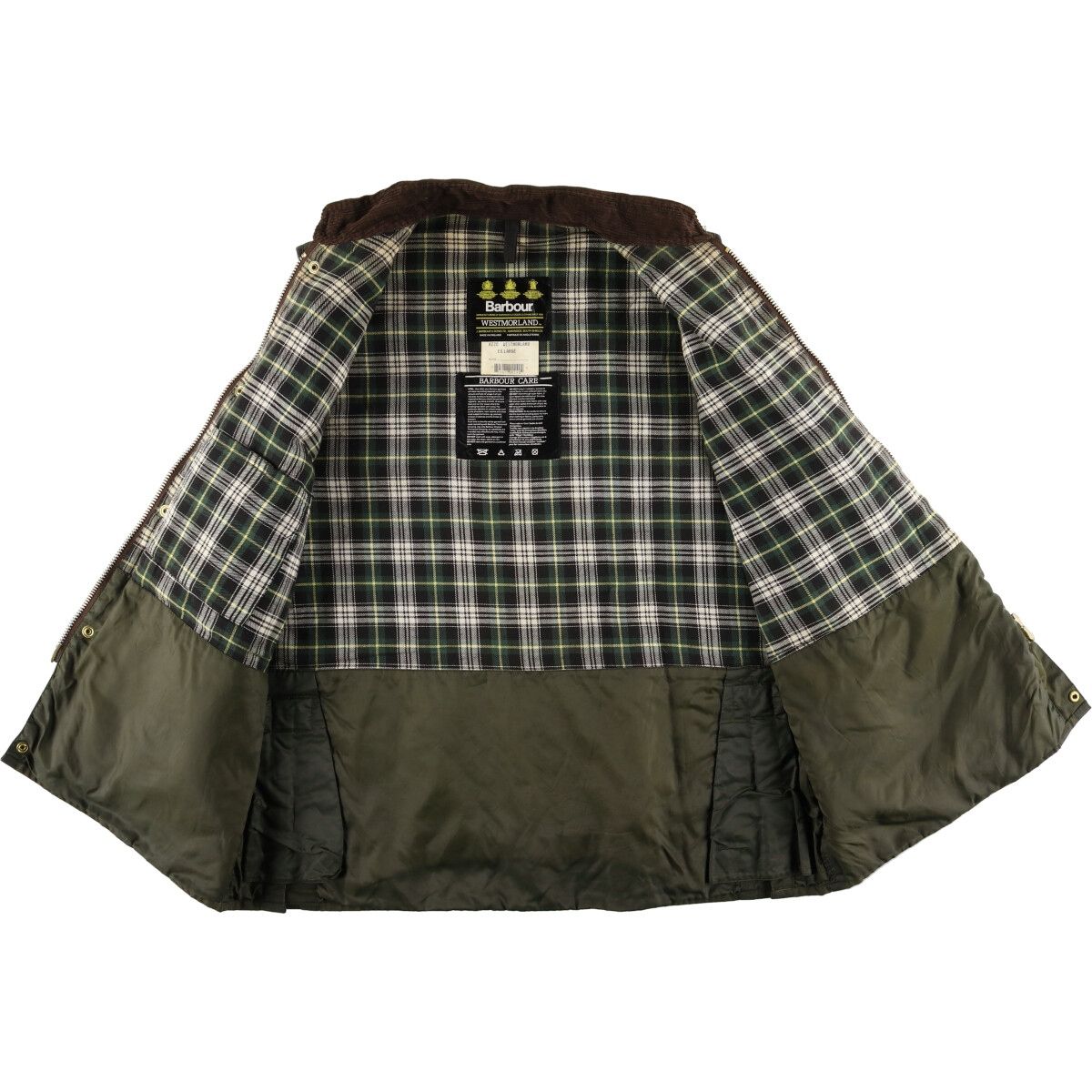 古着 90年代 バブアー Barbour WESTMORLAND 旧3ワラント ワックス 