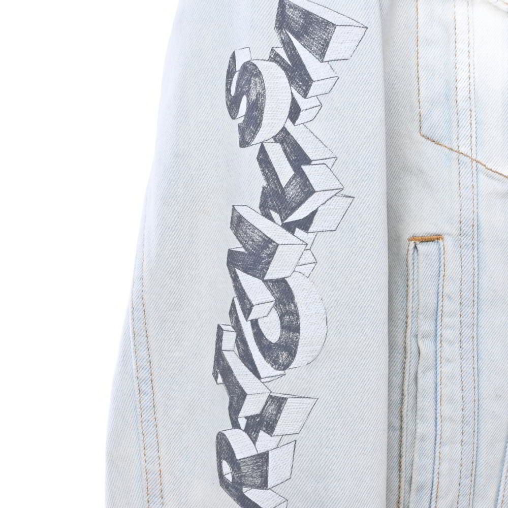 OFF-WHITE コットン バックプリント デニムジャケット - メルカリ