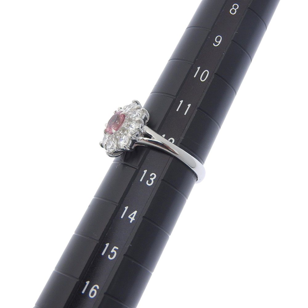 本物保証】 保付 新品同様 リング 指輪 約5.4g Pt900 パパラチア  