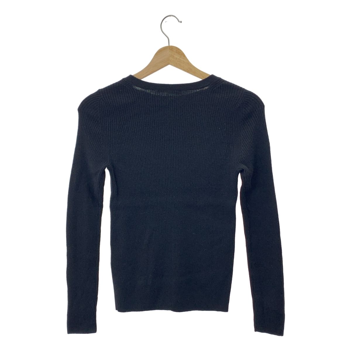 美品▲SLOANE スローン//7G片畦編み クルーネックニット▲サイズ4▲黒 美品△SLOANE スローン//7G片畦編み クルーネックニット△サイズ4