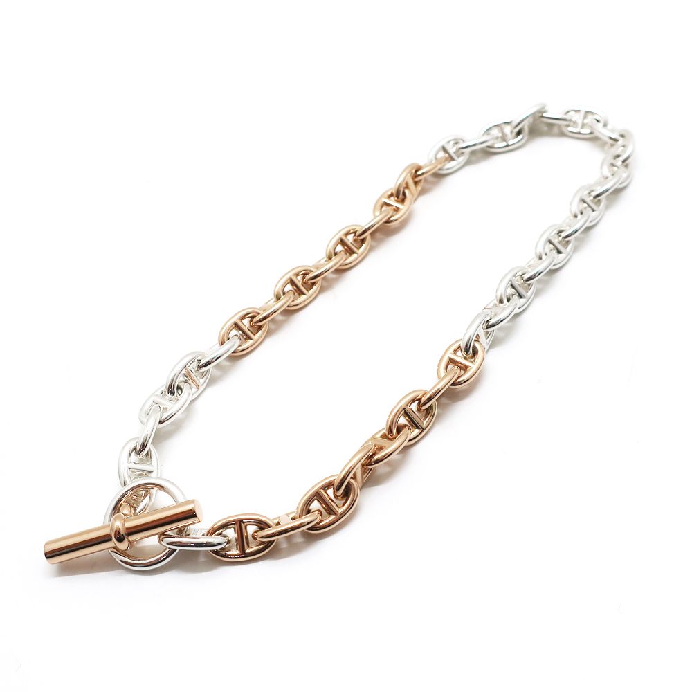 天白】エルメス シェーヌダンクルPM ドゥブルトゥール ブレスレット 40