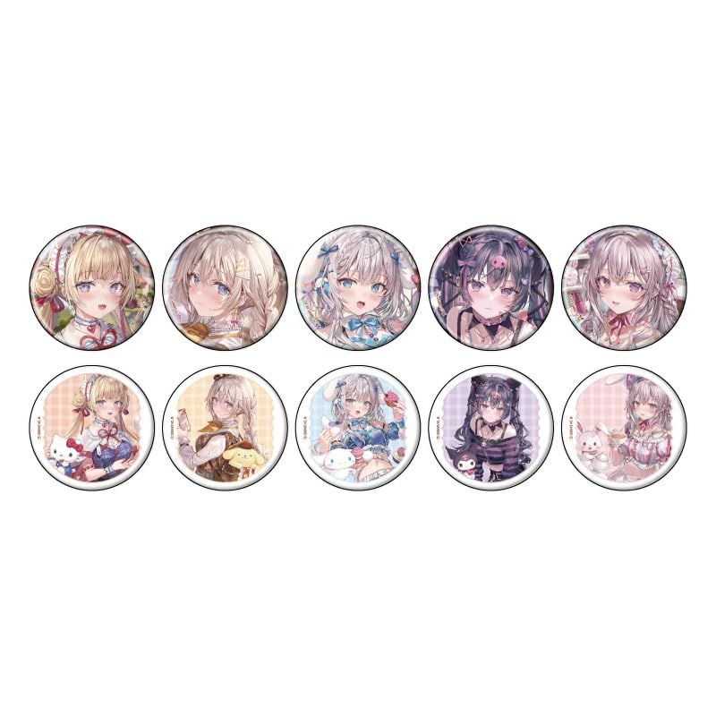 ももこ x サンリオキャラクターズ 01 [コラボイラスト] 缶バッジ 10個入りBOX
