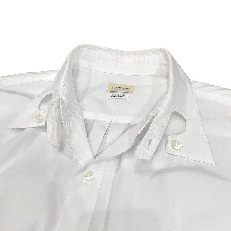STEFAN COOKE 21SS コットンブロード変形襟ロングカフスシャツ