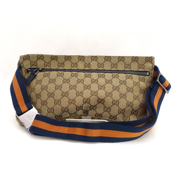 グッチ ボディバッグ GGキャンバス レザー ブラウン 28566 GUCCI/グッチ】 28566 ウエストバッグ ボディバッグ GG