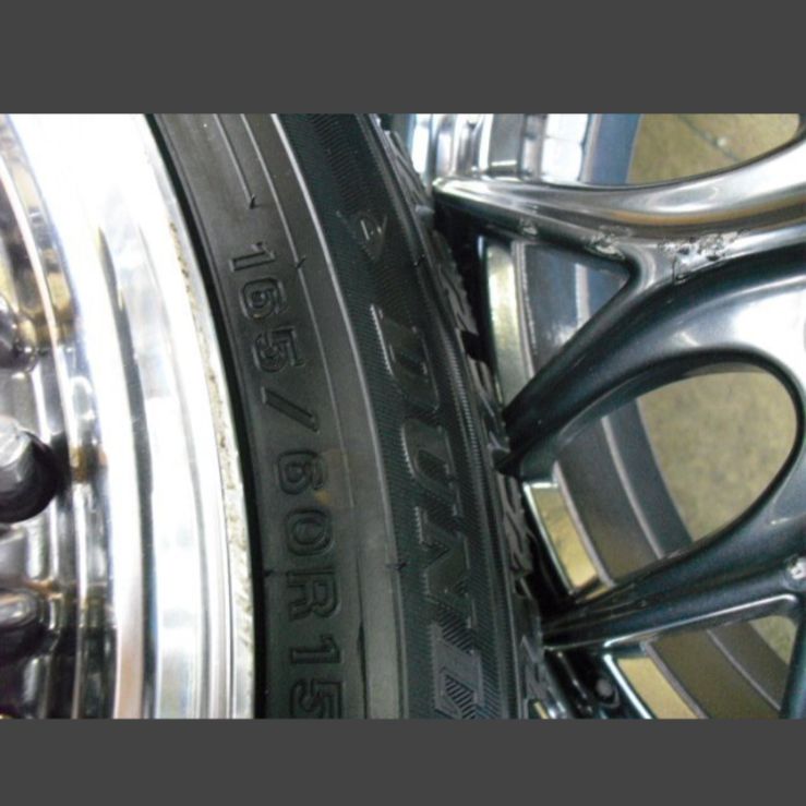 T-2122 本州 WM02 165 60R15 ハスラー デリカミニ フ クロスオーバー 等 15インチスタッドレス タイヤホイール