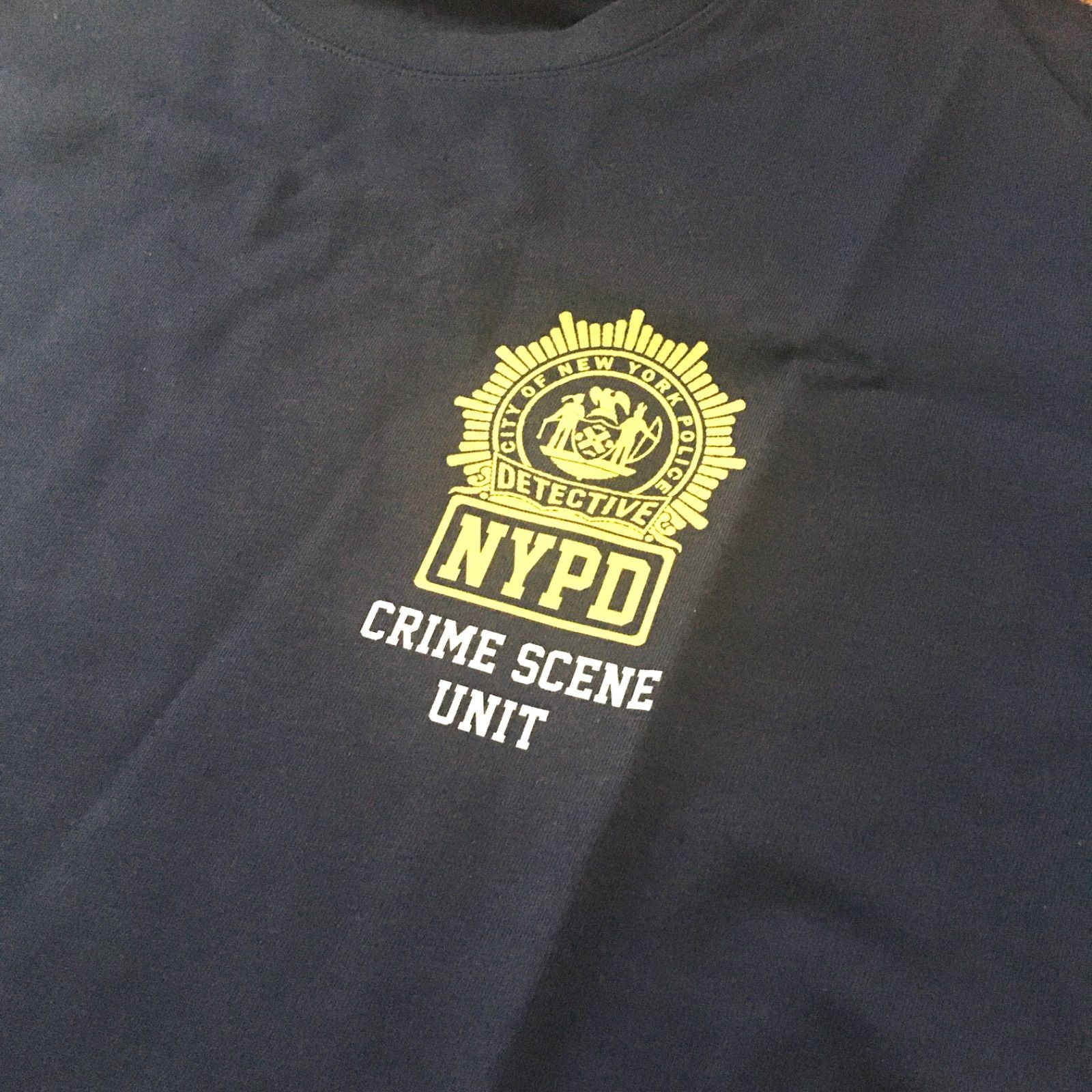 半袖tシャツ NYPD CRIME SCENE UNIT ネイビー M ニューヨーク市