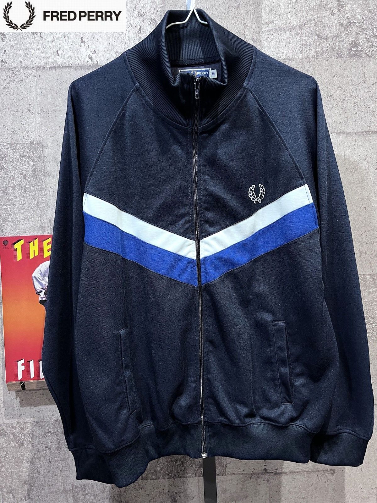 フレッドペリー トラックジャケット ジャージ ポルトガル製 ヴィンテージ 青タグ FRED PERRY - 超希少 80s フレッドペリー トラックジャケット 青