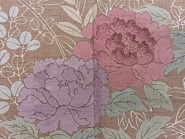 平和屋着物●訪問着　紬地　刺繍　草花文　正絹　逸品　BAAT6659hv 平和屋着物□訪問着 紬地 刺繍 道長草花文 伊勢丹扱い 正絹 逸品