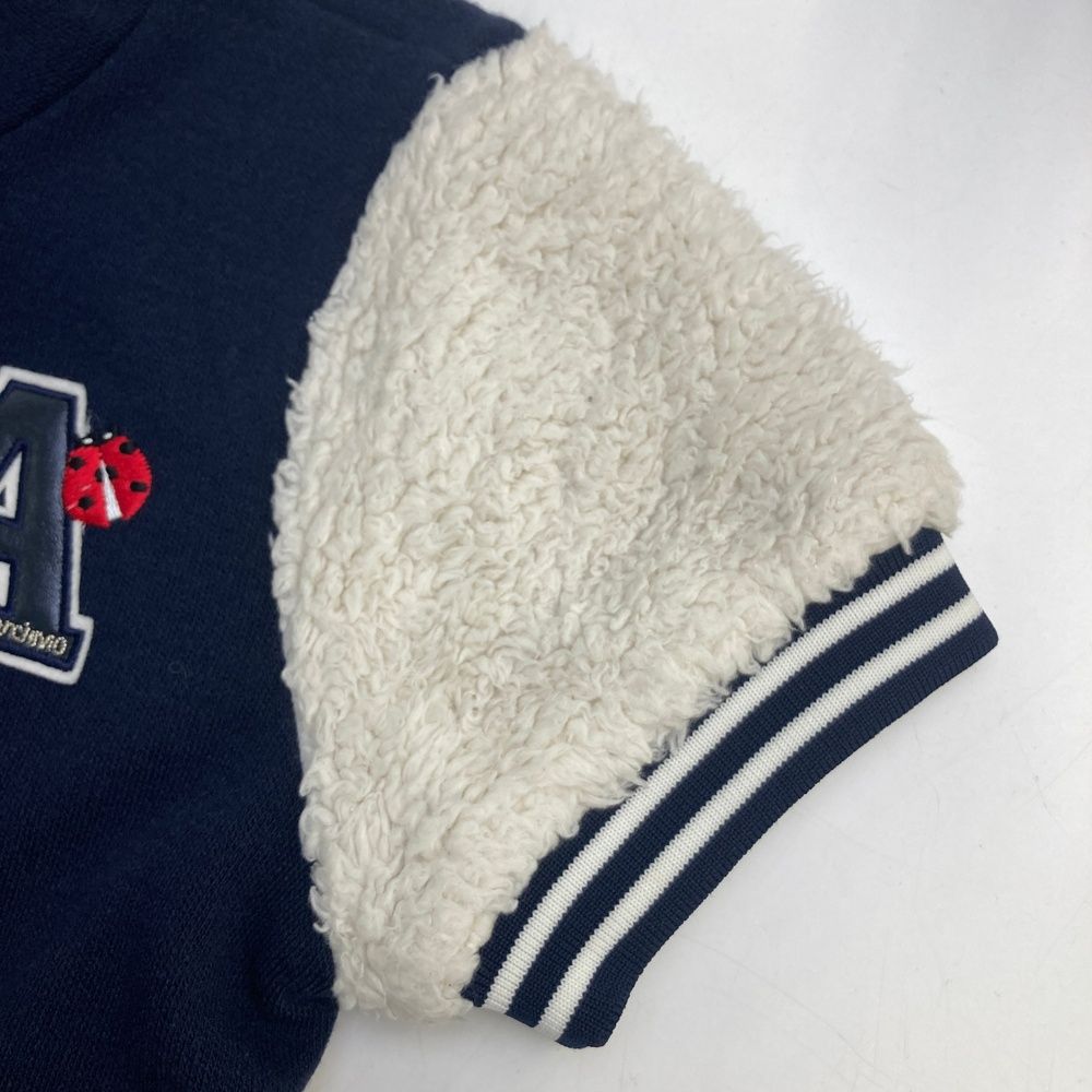 サイズ：36 ARCHIVIO アルチビオ ウール半袖ジップニット ブラック系