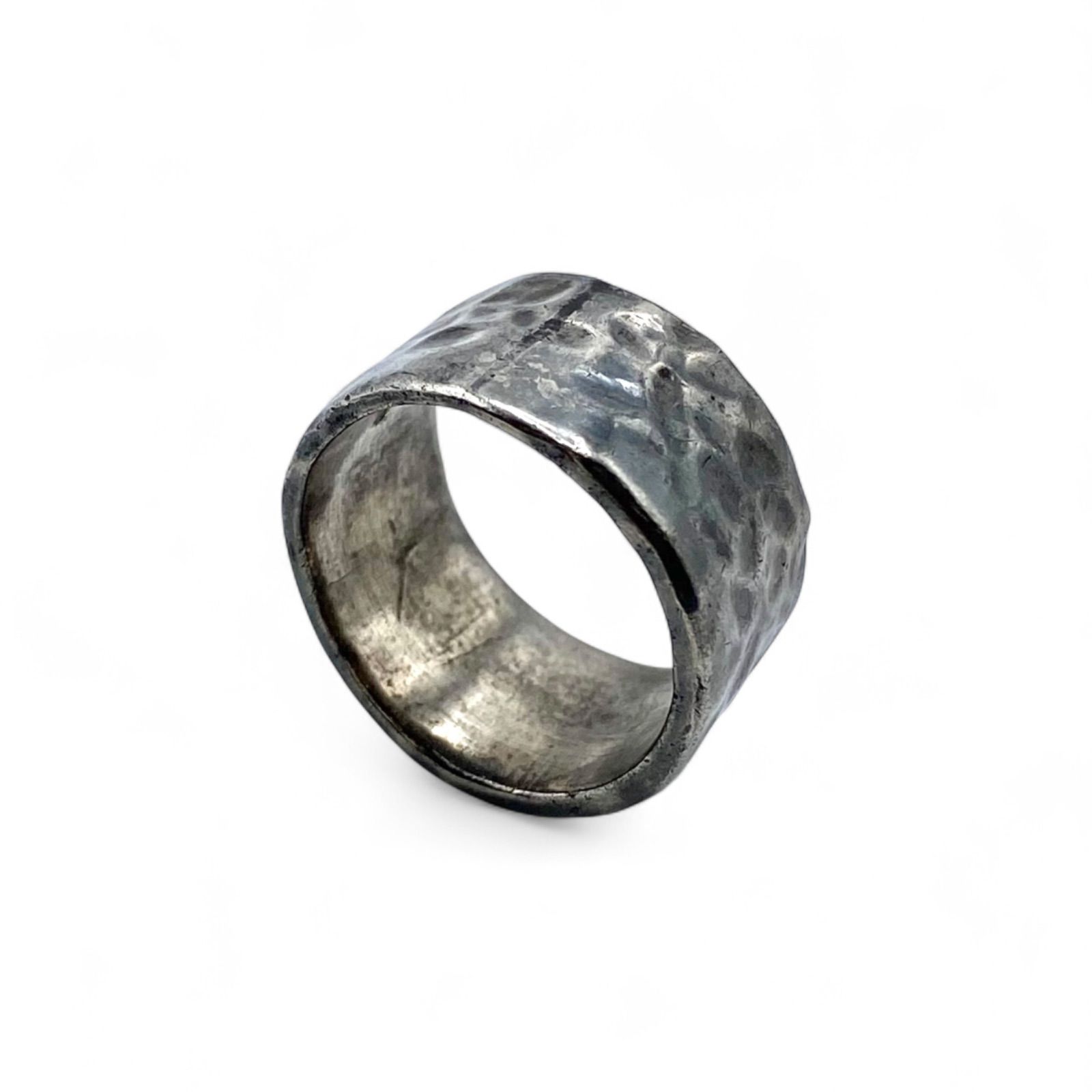 抜群の重厚感】VERSANI 槌目 Silver 925 刻印 90s Vintage Ring 