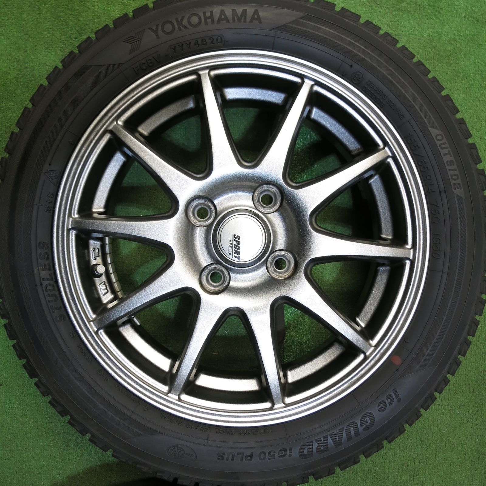 送料無料]バリ溝！20年！キレイ！ほぼ10分☆スタッドレス 155/65R14