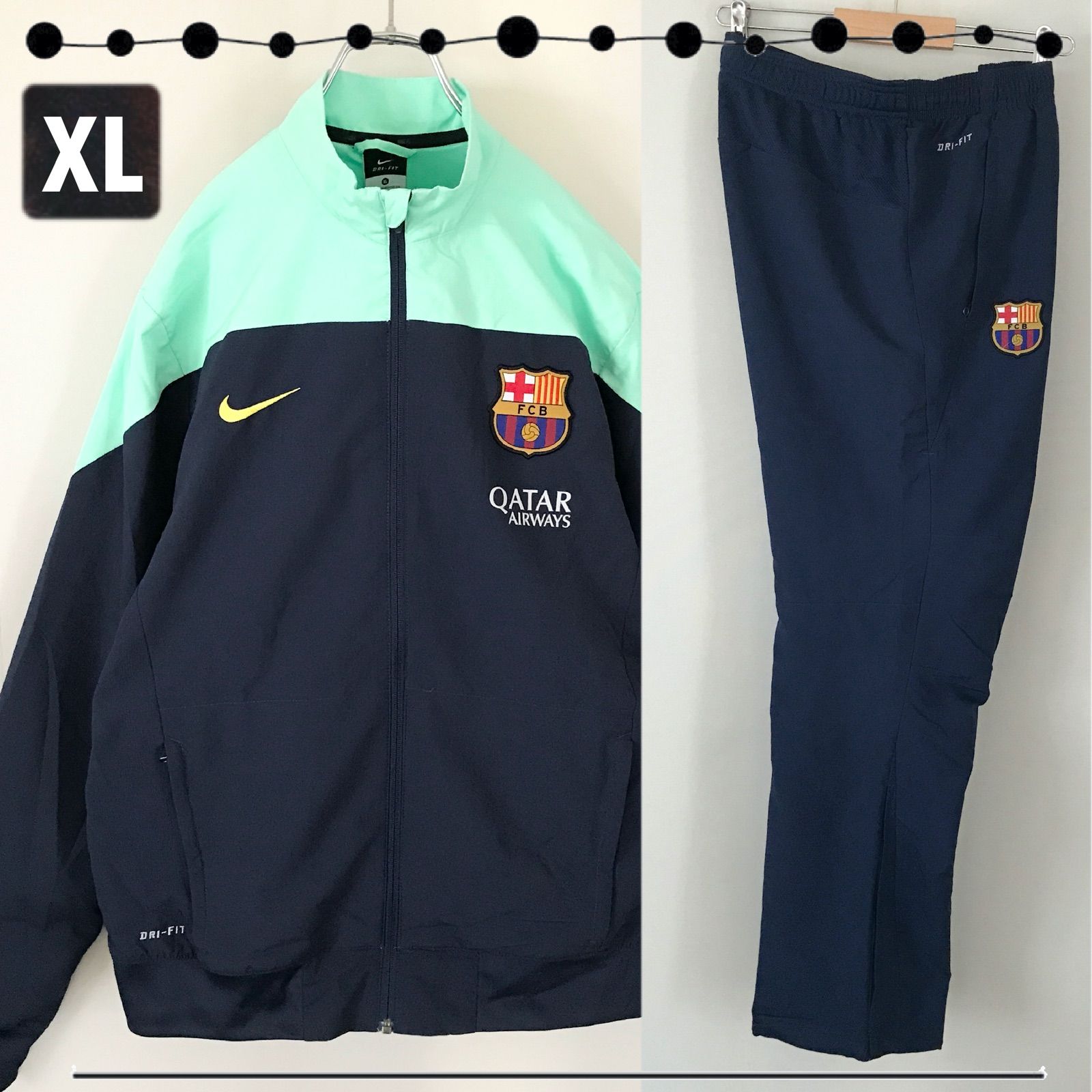 NIKE FCバルセロナ☆サッカートラックスーツ☆DRI-FIT☆ジャケット&パンツ上下セット☆刺繍デザイン☆ナイキ(FC Barcelona)☆メンズXL  2403M060 - メルカリ