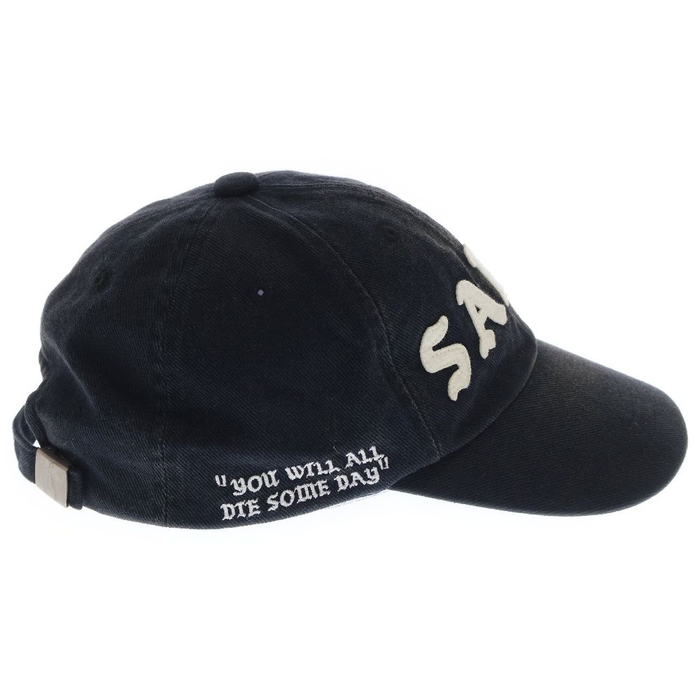 SAINT MICHAEL　ロゴ刺繍キャップ ブラック 男女兼用 SAINT MICHAEL(セントマイケル) 22SS LOGO BBY MCHL CAP ロゴ