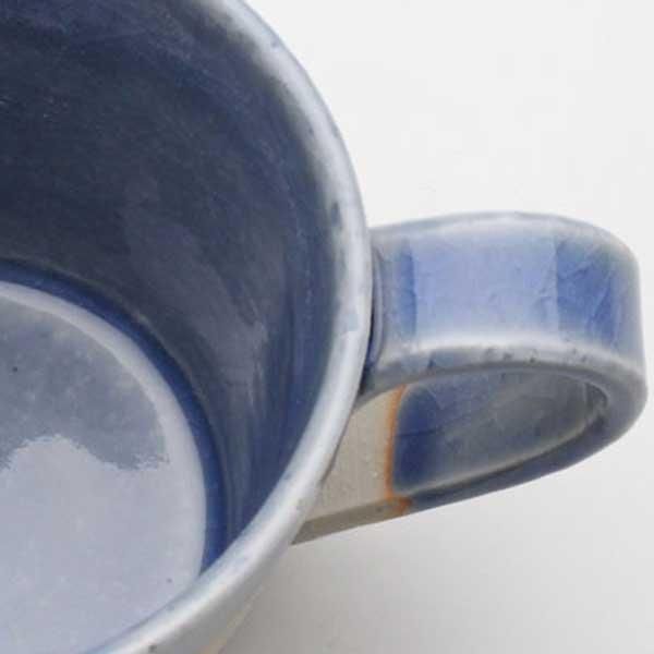 3Pセット）美濃焼 流彩 切立マグ／青 ※陶器,セトモノ,定番,個性的