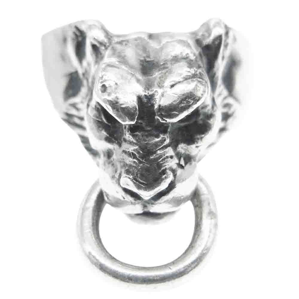 CRAZY PIG クレイジーピッグ SMALL TIGER HEAD RING スモール タイガー ヘッド リング シルバー系 17号【中古】 -  激安通販商品