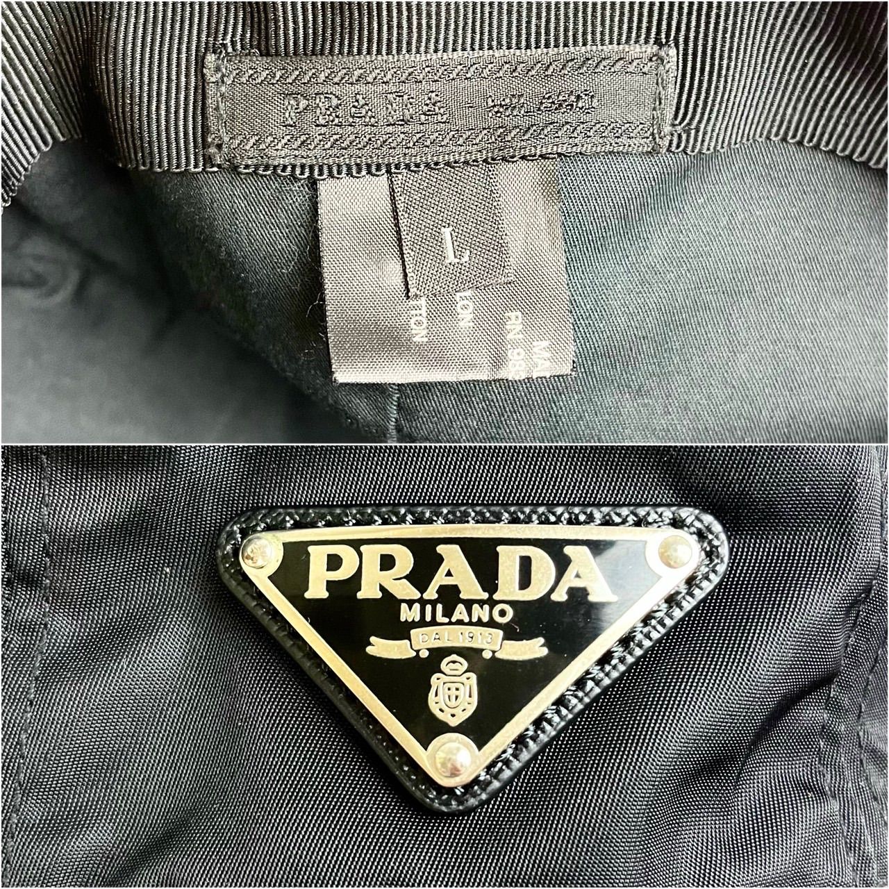 ✨良品✨ PRADA プラダ 帽子 ベースボールキャップ Lサイズ 三角