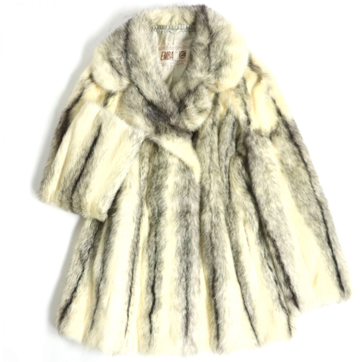 大人気▽EMBA エンバ SAGA MINK サガ クロスミンク 本毛皮コート