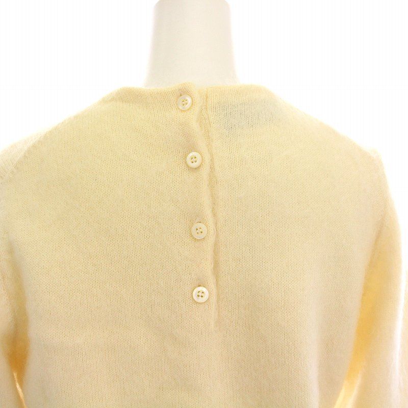 プラダ PRADA ニット セーター クルーネック バックヘンリー モヘア混  