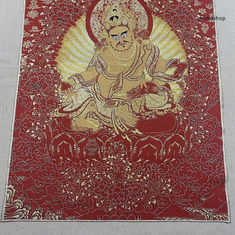 仏教美術 古銅 仏像 密教 仏具 中国 朝鮮 チベット インド 出土 送料無料！中国 チベット 密宗 密教 卍 ドンカ 金糸刺繍 錦絵 織物