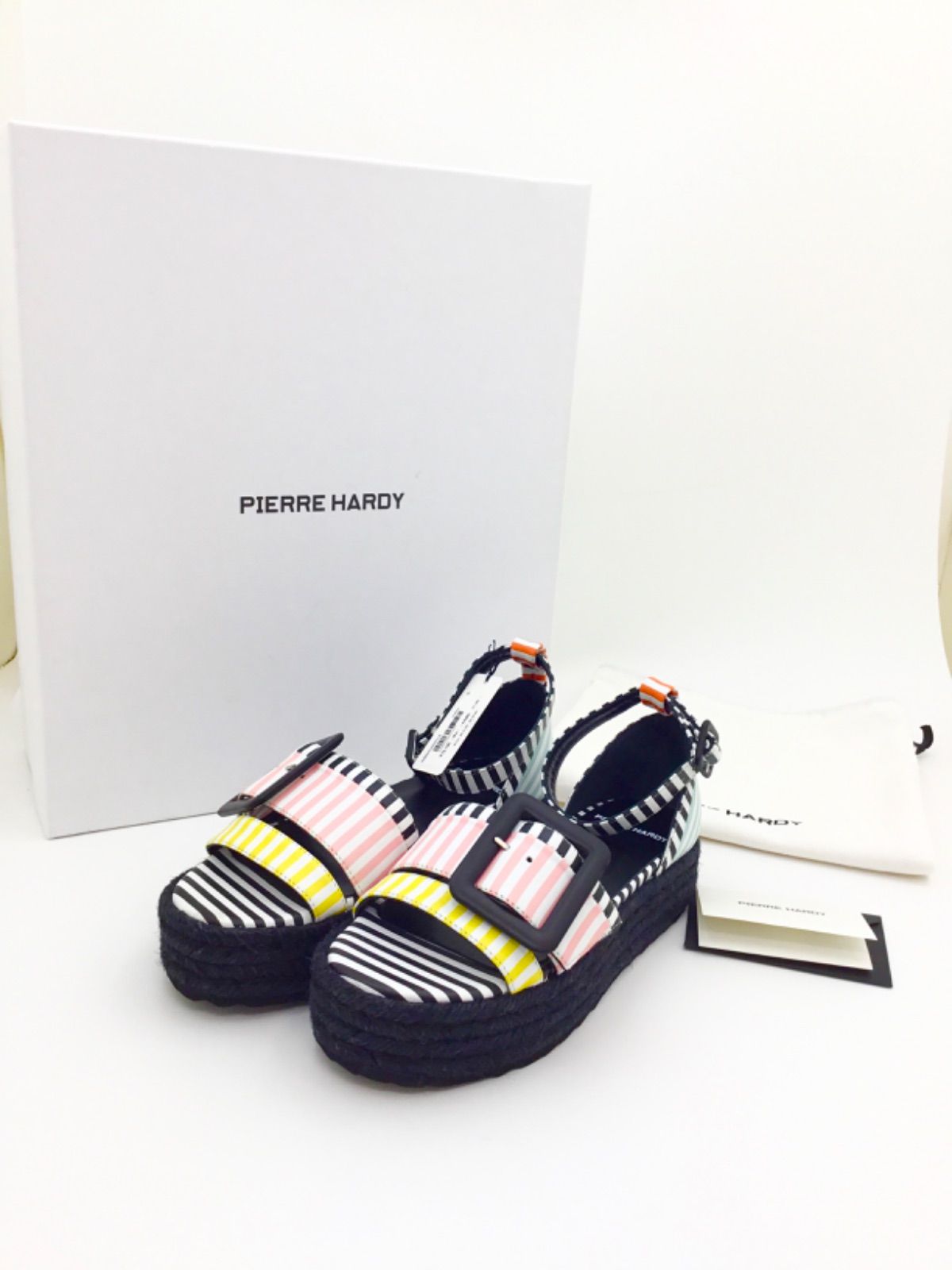 中古美品】ピエールアルディ PIERRE HARDY エスパドリーユ ストライプ 