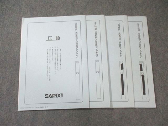 サピックス SAPIX 小6 志望校別入試攻略 冬期講習⁄正月特訓 国語 正月
