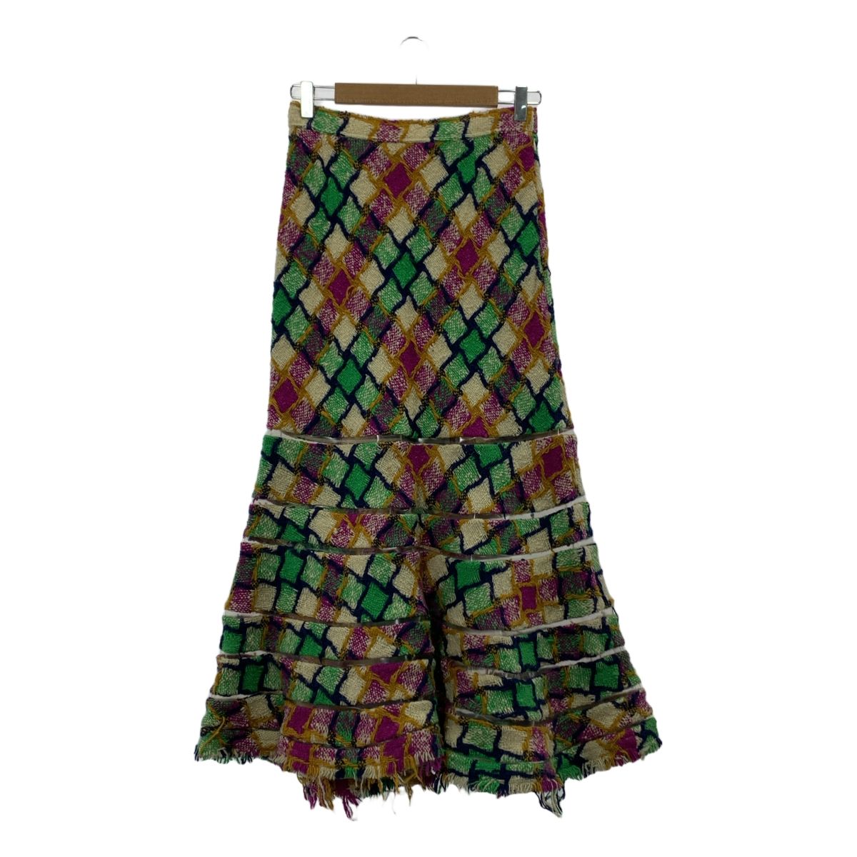 JUNYA WATANABE COMME des GARCONS | ジュンヤワタナベ | 推定90-00s PVCライン アーガイル ツイード ロングスカート | マルチ | レディース