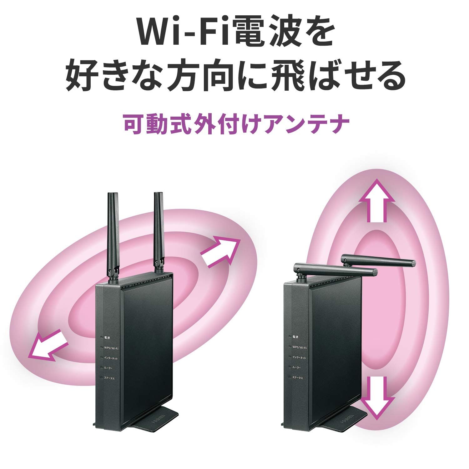 IPv6 可動式アンテナ 1201 574Mbps 3階建 4LDK 20台 AX1800 Wi-Fi6 PS5 最新規格 11ax dual_band 日本メーカー ルーター 無線LAN WN-DEAX1800GR E WiFi アイ オー データ
