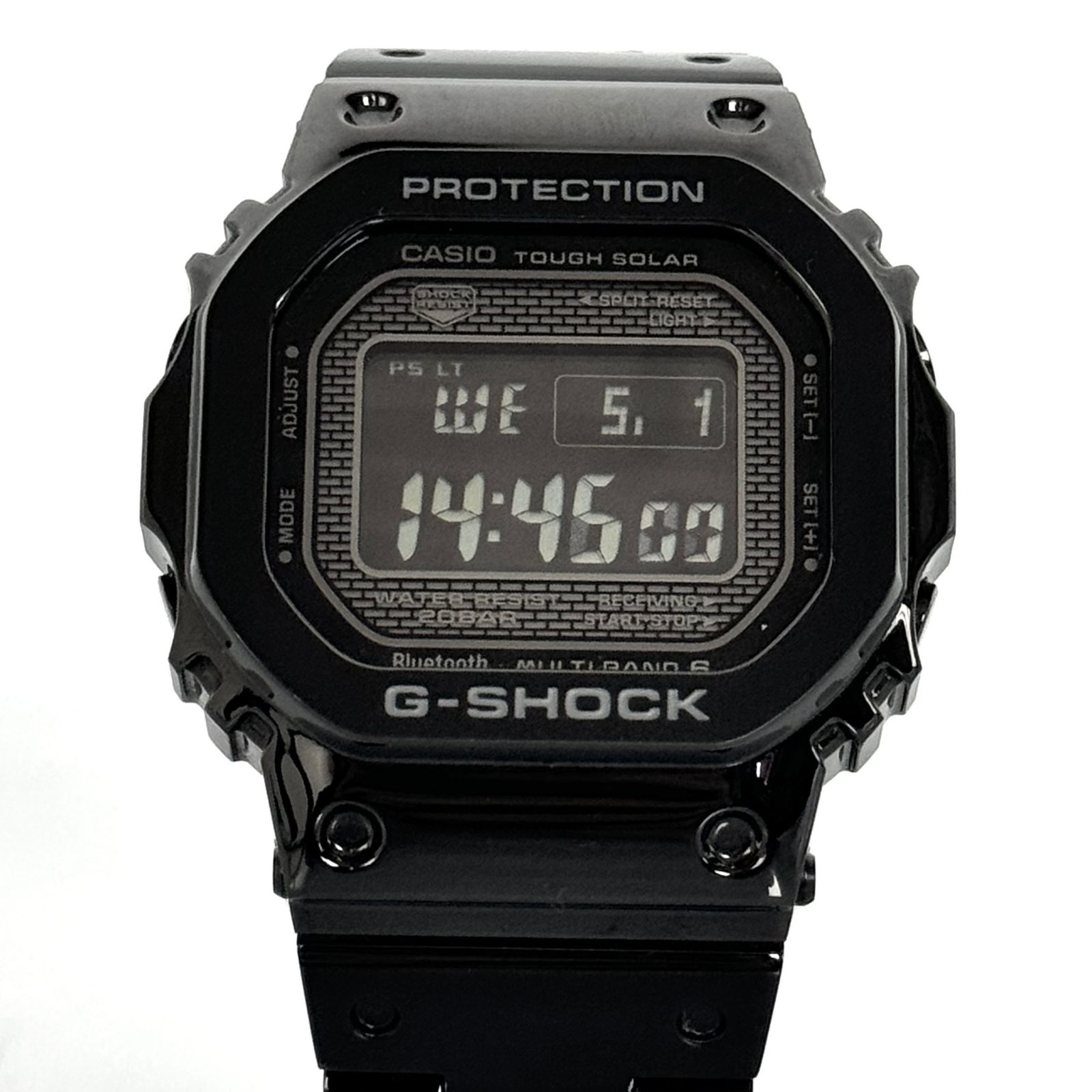 【美品】カシオG-SHOCKジーショックGMW-B5000GD-1JF電波ソーラーデジタル黒Bluetooth