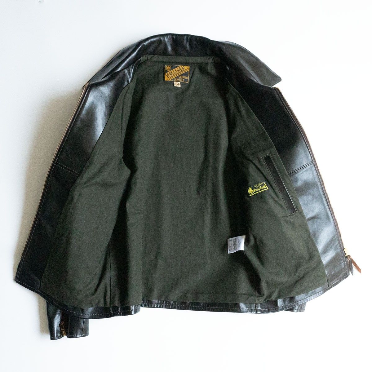 美品】Y'2 LEATHER【VINTAGE HORSE LIGHT SINGLE RIDERS】38