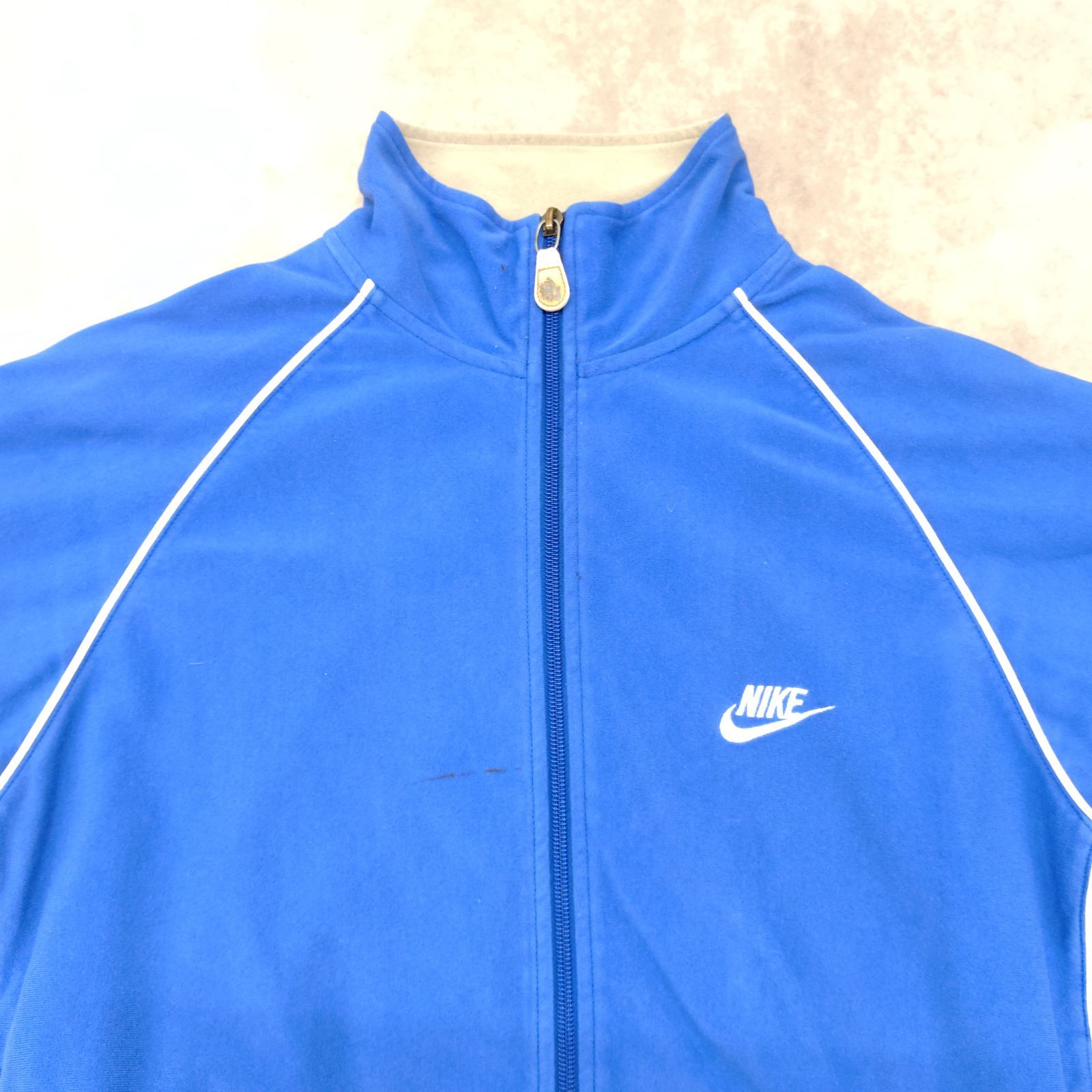 NIKE 00s L サイズ ジャージ トラックジャケット ベロア生地 ブルー