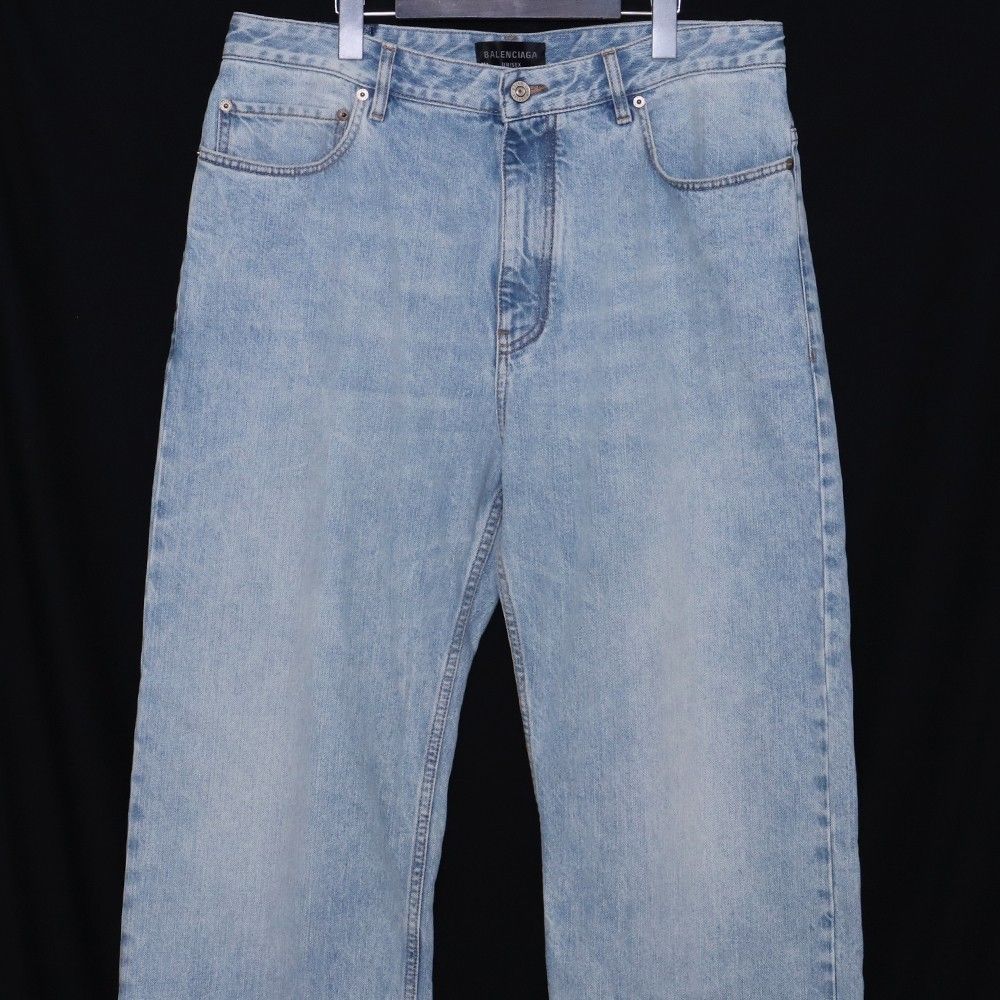 未使用 BALENCIAGA Medium Fit Pants サイズ31 LIGHT INDIGO 810786