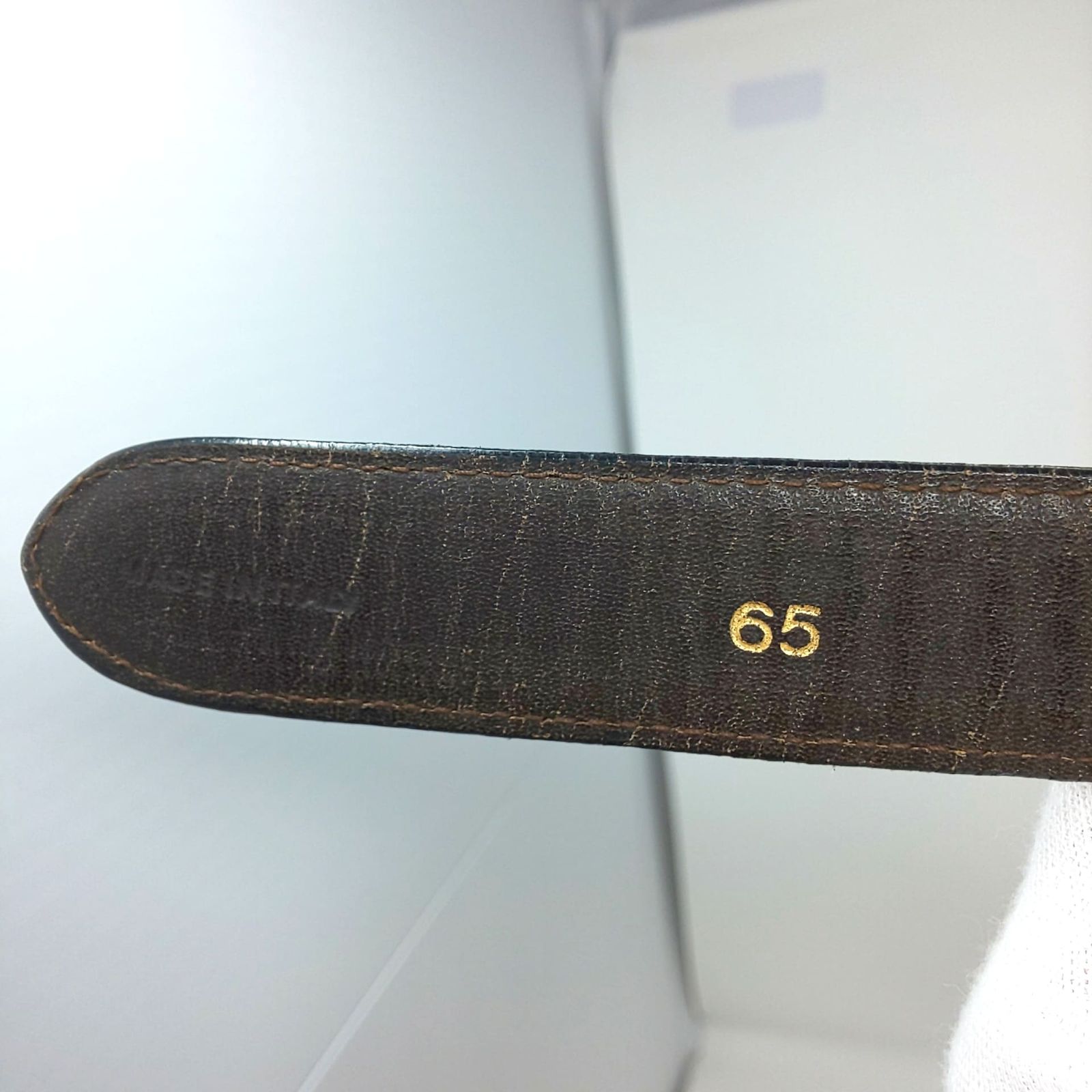 希少✨CELINE ベルト　コイン　メダル　レザー　ブラウン　トリオンフ金具 1037A-04 CELINE セリーヌ ベルト トリオンフ ゴールド金具