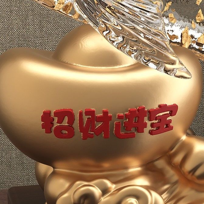 アロワナ 彫刻 金色 アンティーク 置物 インテリア　オブジェ 風水 アロワナ 彫刻 金色 アンティーク 置物 インテリア オブジェ 風水