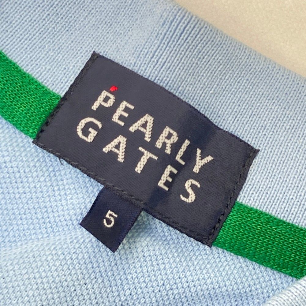 サイズ：5 PEARLY GATES パーリーゲイツ 半袖ポロシャツ ブルー