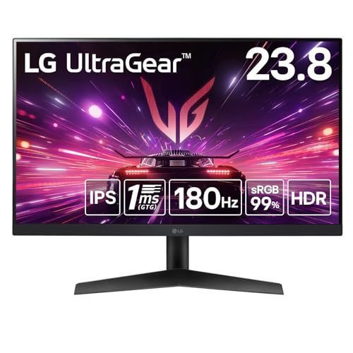 24GS60F-B 23.8型|FHD|IPS|180Hz|1ms|FPS向き LG ゲーミングモニター UltraGear 24GS60F-B 23.8インチ|PCゲーム 家庭用ゲーム|フルHD 1920×1080 |アンチグ |180Hｚ|IPS 1