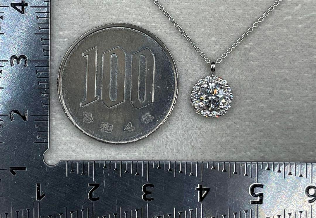 JQ402☆高級 大粒ダイヤモンド0.587ct pt ネックレス CGL鑑定付 - メルカリ