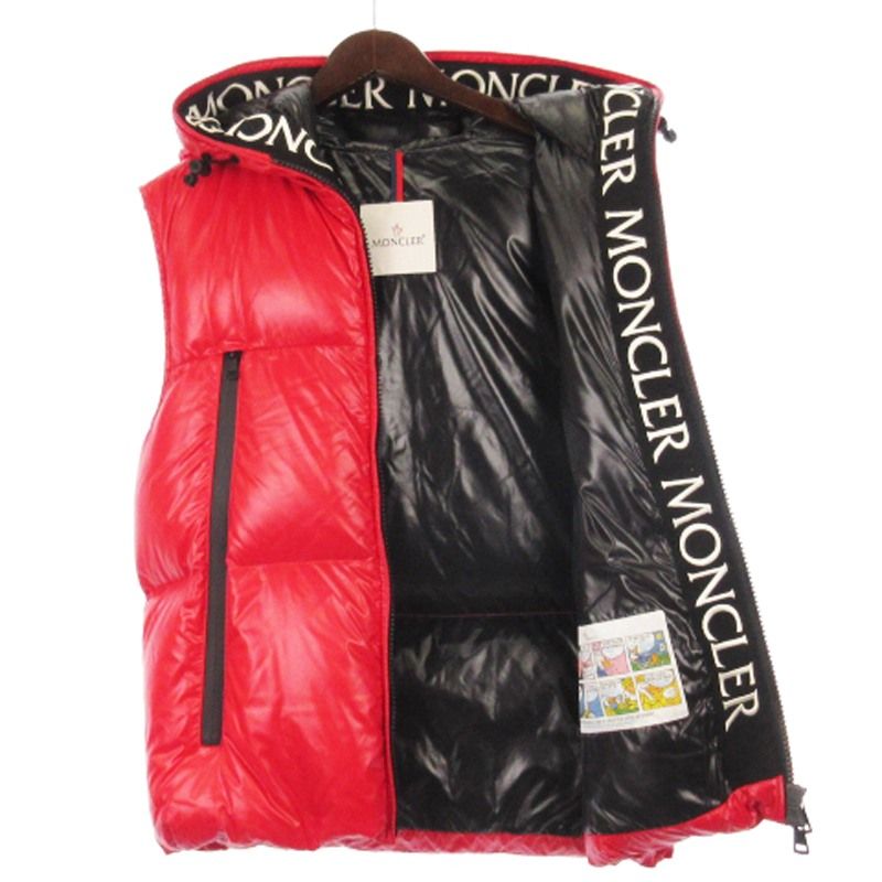 モンクレール MONCLER AGNEAUX ダウン ベスト ロゴ フーディ 
