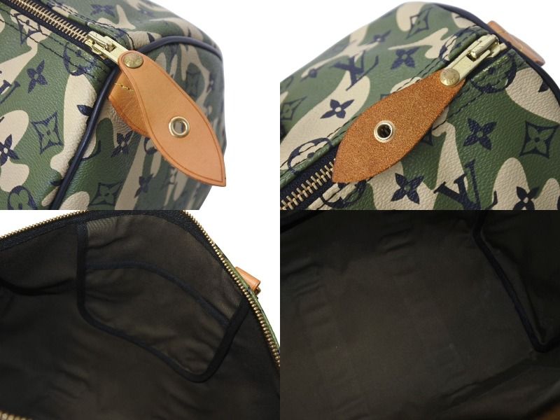 極美品 LOUIS VUITTON ルイヴィトン モノグラム フラージュ スピーディ 35 バッグ カモフラ グリーン M95773 村上隆 中古 4c076366 LOUIS VUITTON ルイヴィトン モノグラム フラージュ スピーディ 35