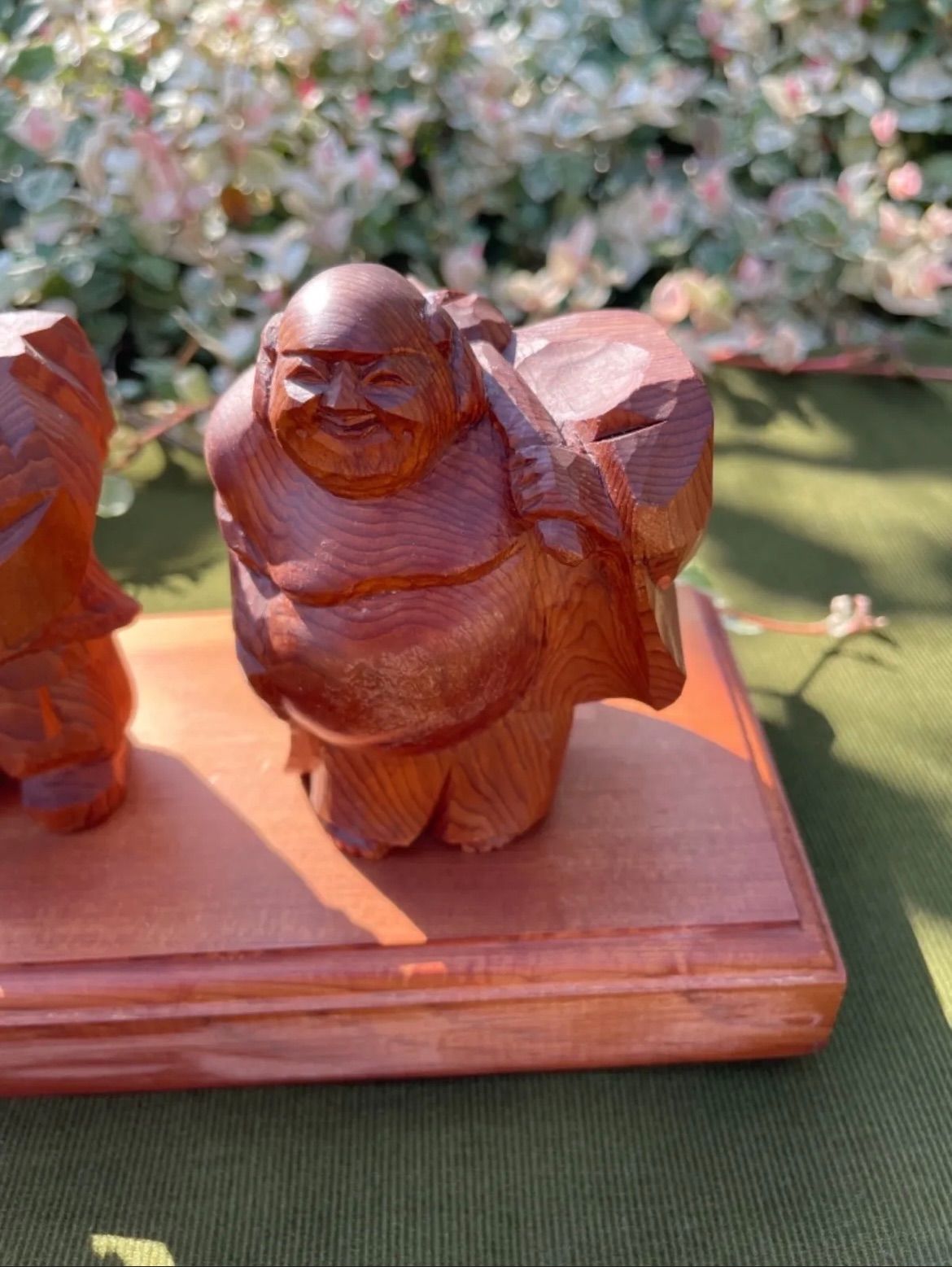 台座付き木彫り七福神 サイズ セール 9❌53❌17㎝（飾った状態) 木彫り