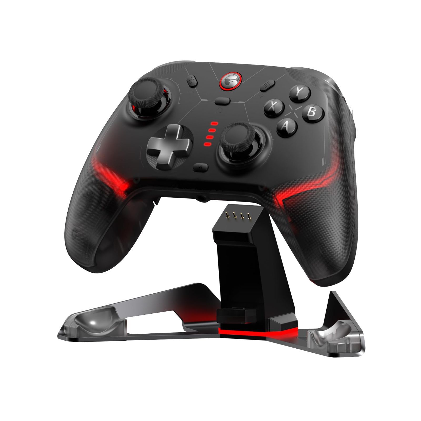 GameSir Cyclone 2 PC コントローラー Mag-Res TMR スティック 1000Hz レポート レート ホール & マイクロ 2-in-1 トリガー RGB 照明 充電ドック付き PC/Switch/iOS/Android 用 (黒)