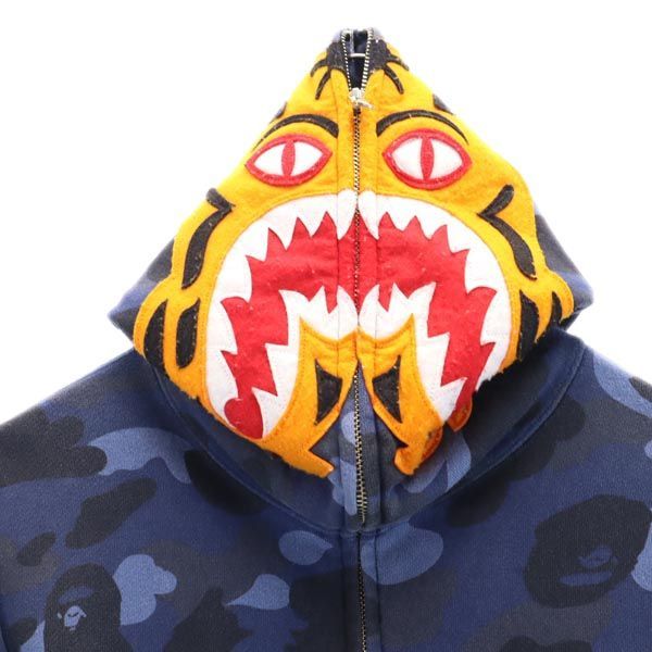 アベイシングエイプ ジップパーカー XS ブルー系 A BATHING APE