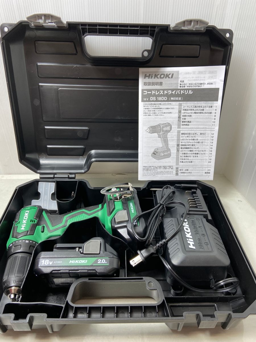 ΦΦHiKOKI ハイコーキ 18V コードレスドライバドリル DS18DD グリーン