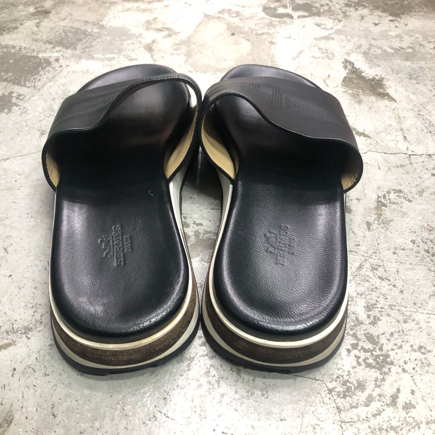 HERMES リフレックス レザー スライド サンダル 181354ZH エルメス 